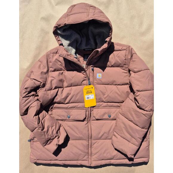 Carhartt Jackets & Blazers - Carhartt Montana Puffer Jacket Sherpa Lined Hooded Nutmeg Womens 1X (16-18) $159